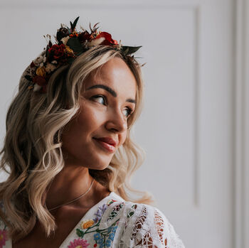 Boho Bridal Flower Crown, 9 of 9