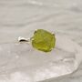 Raw Peridot Sterling Silver Pendant Necklace, thumbnail 10 of 12