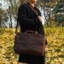 Vintage Look Leather Briefcase, thumbnail 5 of 12
