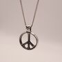 Peace Symbol Necklace, No War Pendant, thumbnail 5 of 8