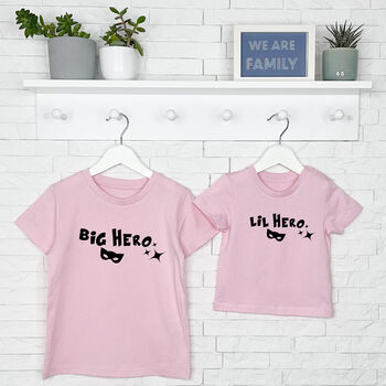 Big Hero Little Hero Kids Superhero T Shirt Set, 5 of 9