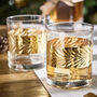 Two Luxury Gold Leaf Whisky Glasses, thumbnail 1 of 6