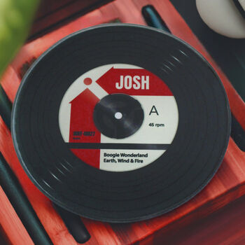 Personalised Vinyl Record Glass Coaster, 5 of 11