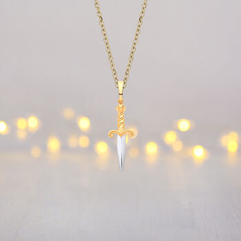 9ct Dagger Sword Necklace, 2 of 9