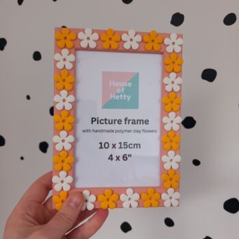Daisy Decorated 10x15 Picture Frame, Pink, 3 of 3