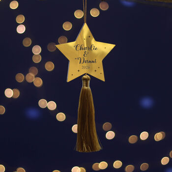 Personalised Couples Christmas Tree Ornament, 8 of 8