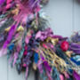 Purple And Gold Dried Flower Christmas Wreath, thumbnail 2 of 3