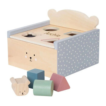 Personalised Wooden Teddy Sorterbox Puzzle, 5 of 5