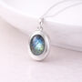Personalised Sterling Silver Labradorite Gemstone Photo Locket Necklace, thumbnail 1 of 9