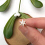 Mismatched Snowflake And Initial Star Earrings, thumbnail 7 of 9