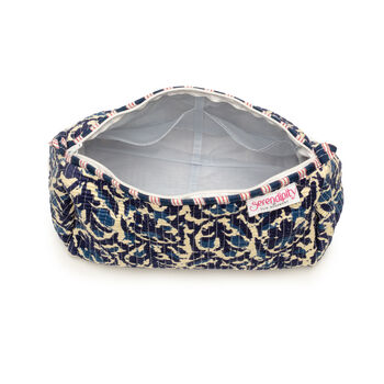 Serendipity Cotton Cosmetic Case Indigo Ikat, 2 of 3