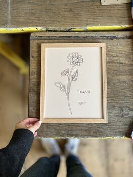 Birth Flower Painted Wall Art, 9 of 9