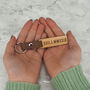 Personalised Wood And Leather Date Key Ring, thumbnail 7 of 7