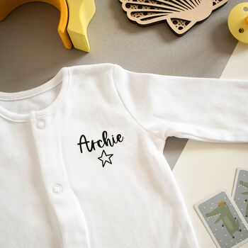 Create Your Own: Personalised Babygrow With Custom Text, 5 of 12
