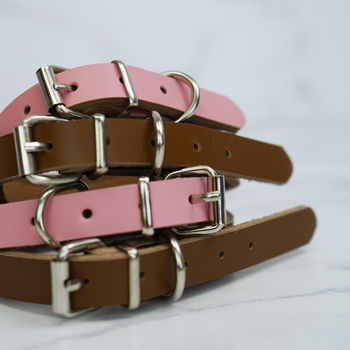 Personalised Botanical Leather Pet Collar, 2 of 5