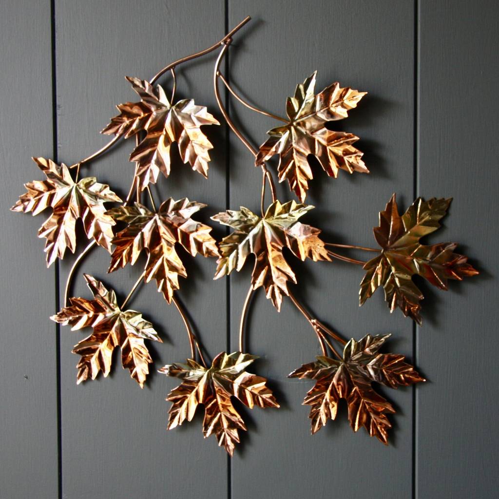 Copper Leaf Wall Art By London Garden Trading