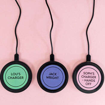 Personalised Any Text Wireless Phone Charger, 4 of 4