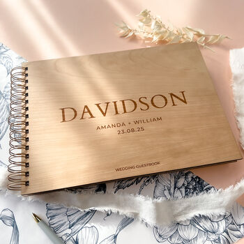 Personalised Classic Wedding Guest Book, 6 of 10