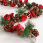 Rose Red Traditional Christmas Garland, thumbnail 8 of 8