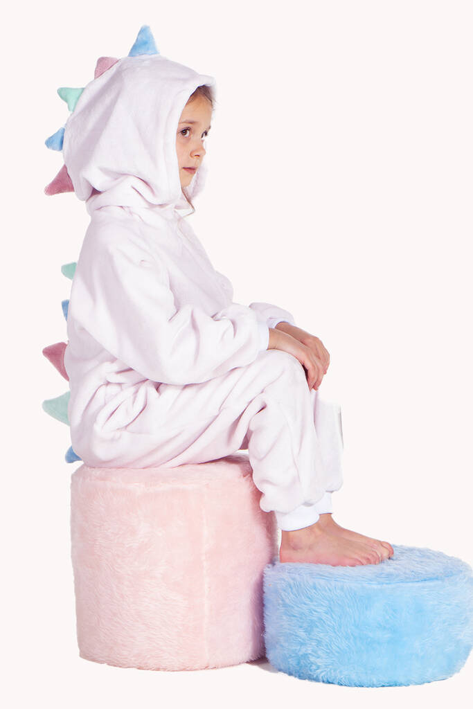 Cutie Saurus Dinosaur Super Soft Pink Onesie With Coloured Spikes, 1 of 5