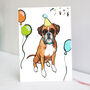 Boxer Birthday Card, thumbnail 1 of 3