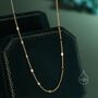 Minimalist Sparkle Disk Chain Choker Necklace, thumbnail 2 of 12