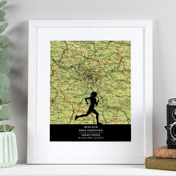 Running Print With Personalised Map, 2 of 4