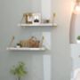 Set Of Two White Wall Mounted Shelves With Brackets, thumbnail 3 of 8