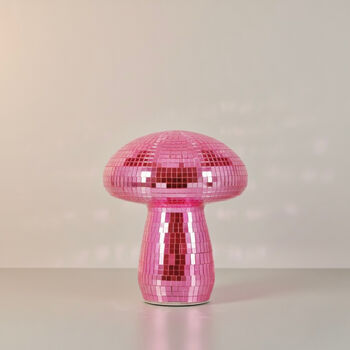 Pink Mushroom Disco Mirror Ball Lamp, 3 of 5