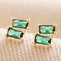 Stone Stud Earrings In Gold Plating, thumbnail 6 of 12