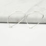 Sterling Silver Curved Hoop Earrings, thumbnail 4 of 10