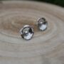 Flower Stud Earrings In Sterling Silver, thumbnail 1 of 8