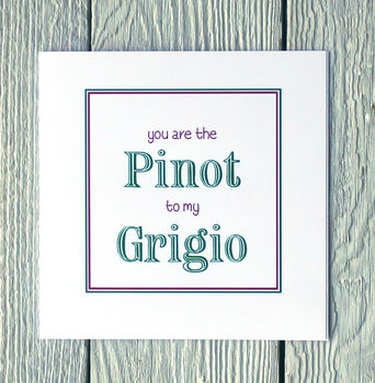 Personalised Pino Grigio Card, 2 of 2