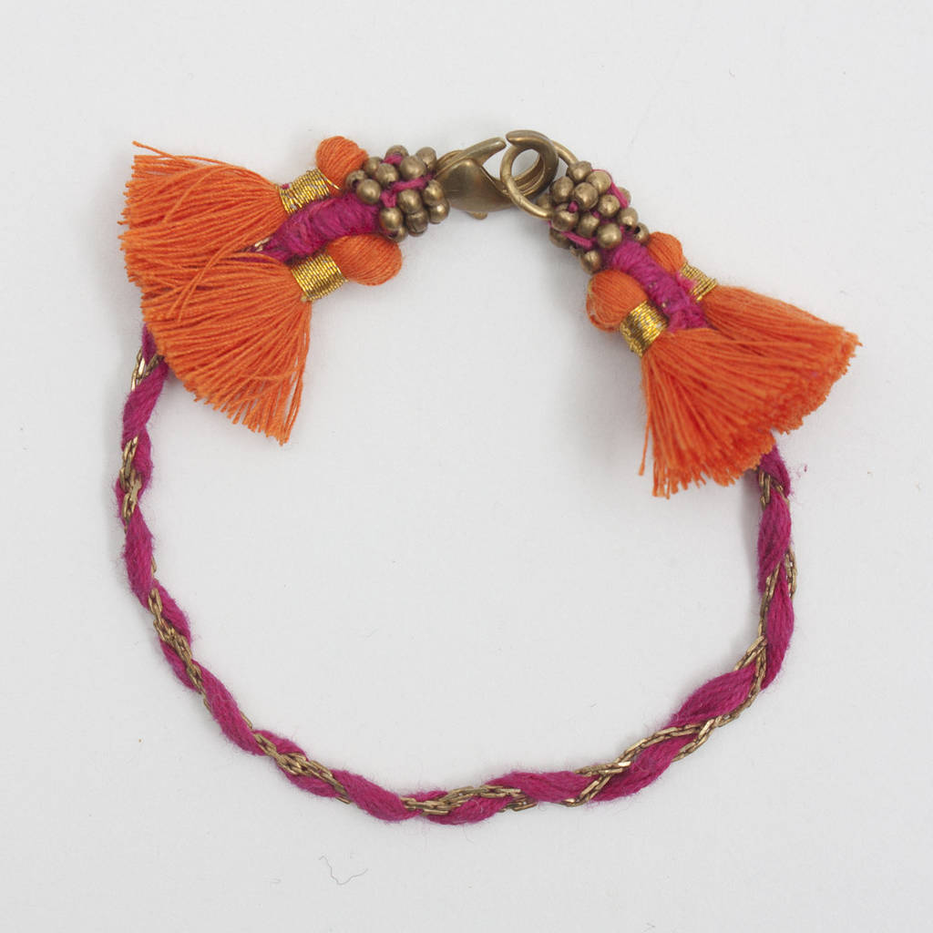 Lala Friendship Bracelet With Tassels By Bohemia
