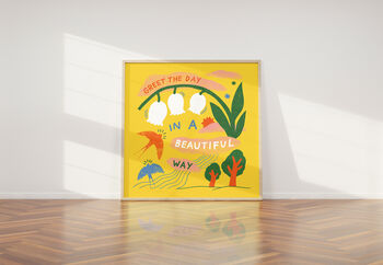 Greet The Day Illustrated Print, 2 of 5