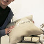 Personalised Linen Wedding Cushion Cover With Name, thumbnail 3 of 5