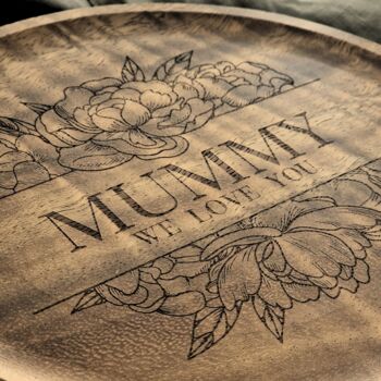 Personalised Natural Wood Trinket Tray, 4 of 5