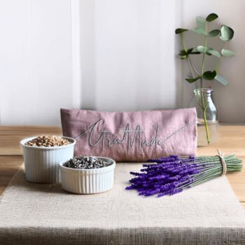 Gratitude Embroidered Lavender Eye Pillow, 5 of 5