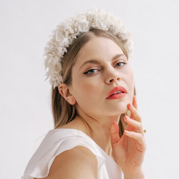 Luna Bridal Dried Flower Crown Wedding Headband, 2 of 4