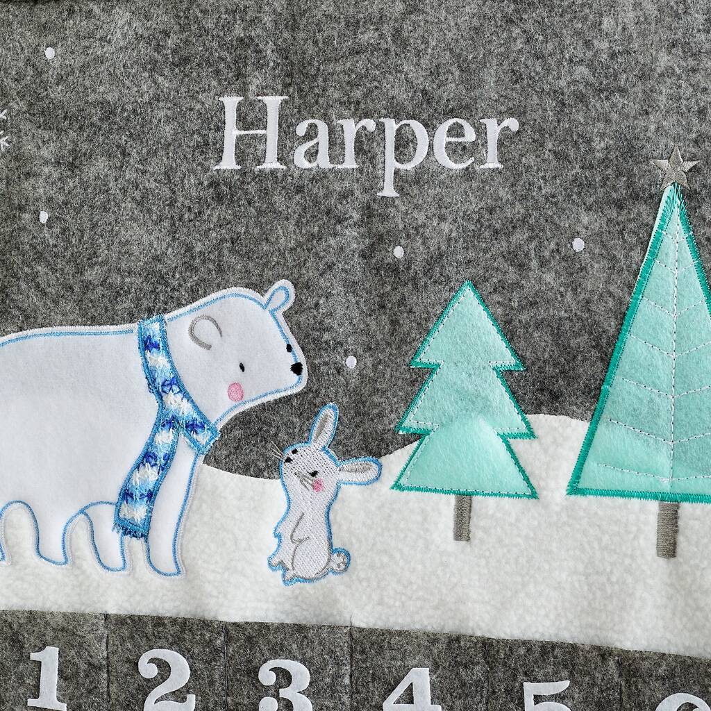 Personalised Polar Bear Advent Calendar By My 1st Years Personalised Polar Bear Advent Calendar By My 1st Years