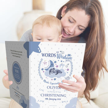 Christening Gift Personalised Book Words Of Wisdom, 2 of 10