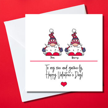 Personalised Gnome Couple Valentine's Day Card, 3 of 3