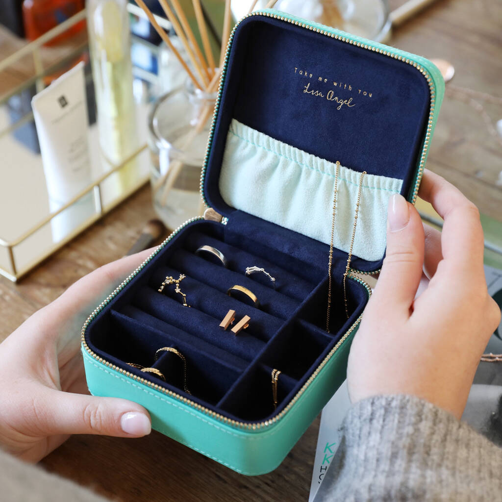 initial travel jewellery box
