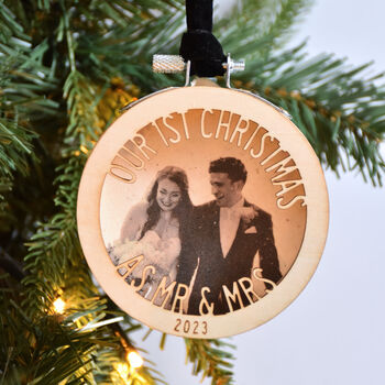 Personalised First Christmas As Mr And Mrs Decoration, 5 of 5