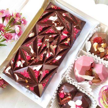 Personalised Vegan Chocolate 'Colibri & Flowers' Gift, 4 of 8