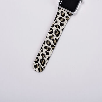 Personalised Leopard Print Apple Watch Strap, 3 of 3