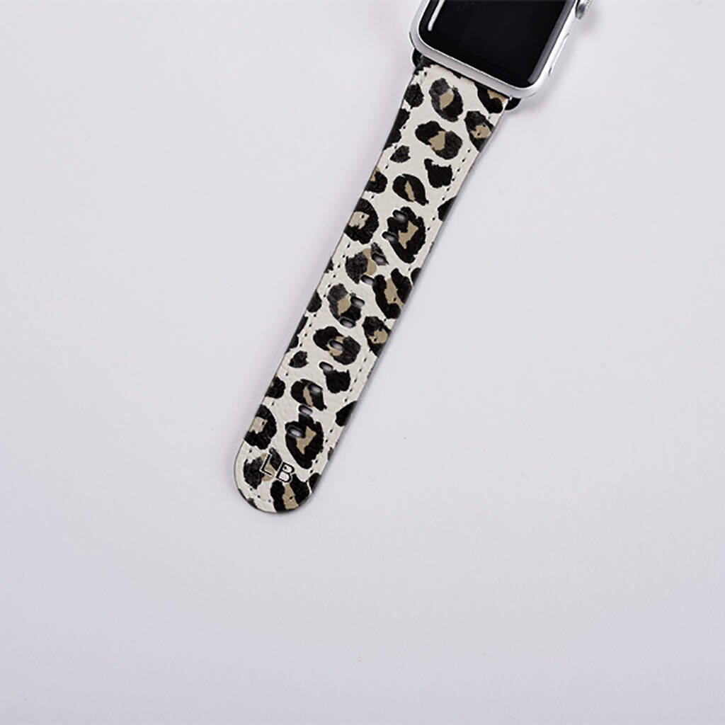 Personalised Leopard Print Apple Watch Strap By Koko Blossom |  