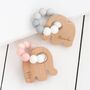 Eco Baby Friendly Wooden Pink Elephant Teething Toy, thumbnail 2 of 3