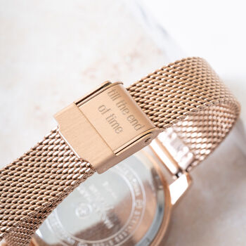 Personalised Rose Gold Plated Bee Watch, 6 of 10