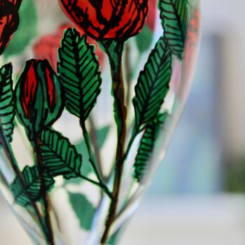 Red Rose Wine Glass, 2 of 6